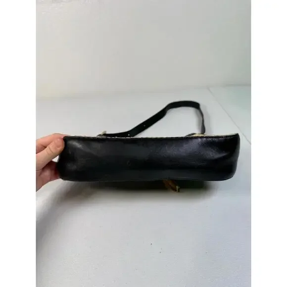 DeMellier Beige and Black Tokyo Handbag As-is Condition - Picture 9 of 15